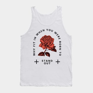 Beatiful Red Rose with Quote Tank Top